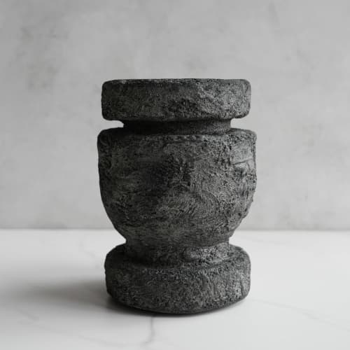 Closed Form Concrete Sculpture "Carbon #001" | Sculptures by Carolyn Powers Designs. Item made of concrete works with minimalism & contemporary style