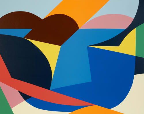 Passage | Oil And Acrylic Painting in Paintings by Kotaro Machiyama. Item made of canvas works with japandi & art deco style