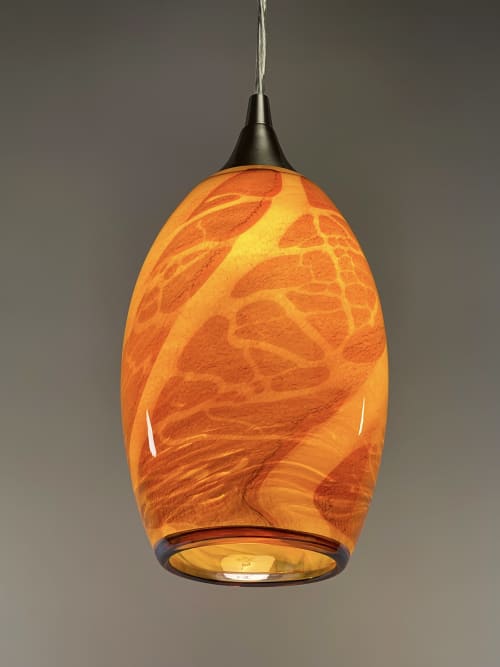 Mooring Pendant | Pendants by Anchor Bend Glassworks. Item made of steel & glass