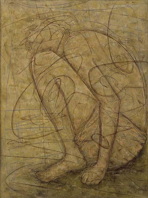 Erica Hopper "In Sync" | Oil And Acrylic Painting in Paintings by YJ Contemporary Fine Art | YJ Contemporary Fine Art in East Greenwich. Item composed of canvas