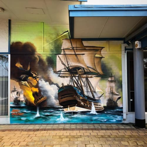Wall Mural | Murals by Heesco | Ship Inn Motel & Function Venue in Yarram. Item composed of synthetic