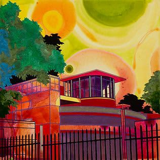 Urban Lookout | Oil And Acrylic Painting in Paintings by Elizabeth Gahan. Item composed of synthetic