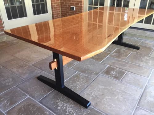 Cherry Live Edge Dining Table | Tables by Ney Custom Tables : Design and Fabrication. Item made of wood