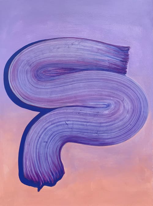 Purple Swirl | Canvas Painting in Paintings by Kim Powell Art
