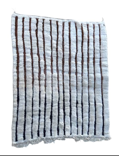 Handwoven Moroccan rug | Area Rug in Rugs by Marrakesh Decor. Item composed of wool in boho or mid century modern style