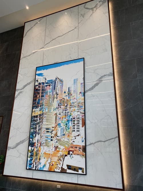 Close to or Nearby | Oil And Acrylic Painting in Paintings by Ben Schwab | PricewaterhouseCoopers LLP in Tampa. Item composed of canvas & synthetic