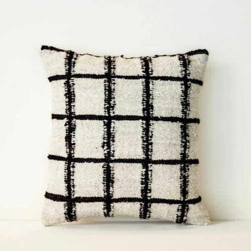Grid Pillow Cover | Pillow Insert in Pillows by Meso Goods. Item made of cotton & fiber compatible with contemporary style