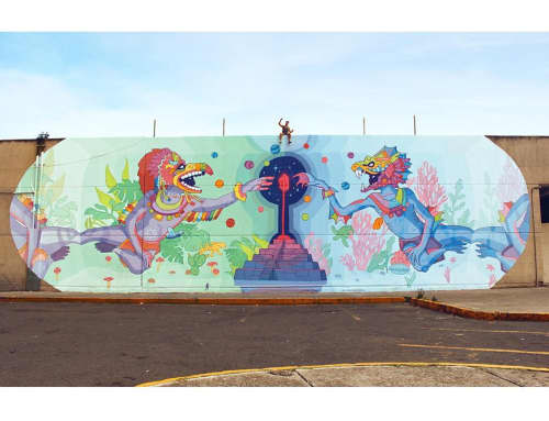 Teteo Ualkistli: Guardians of Tomorrow | Street Murals by Seba Bastardo | Central Abastos Iztapalapa in Ciudad de México