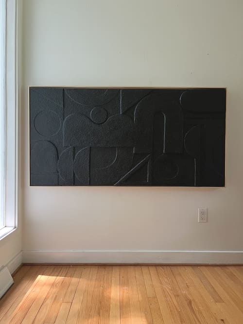 Still Shapes - size 30x60 | Oil And Acrylic Painting in Paintings by Figure Form. Item composed of canvas and synthetic in boho or minimalism style