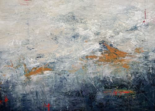 Deep End | Oil And Acrylic Painting in Paintings by Ana Carolina Mönnaco. Item made of paper compatible with contemporary and coastal style