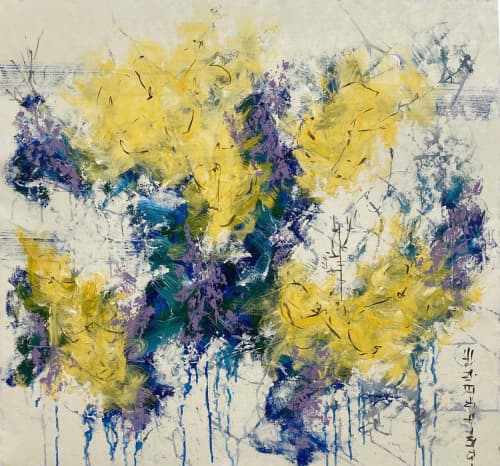 Botánica 26-2 | Oil And Acrylic Painting in Paintings by DAVID SKILLICORN - American Abstract Painter. Item composed of canvas