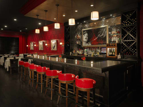 Restaurant Art | Oil And Acrylic Painting in Paintings by Amy Rader | Viande Rouge in Johns Creek. Item made of canvas