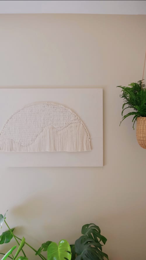 Fiber Art | Embroidery in Wall Hangings by Tiffany Lusteg. Item made of canvas