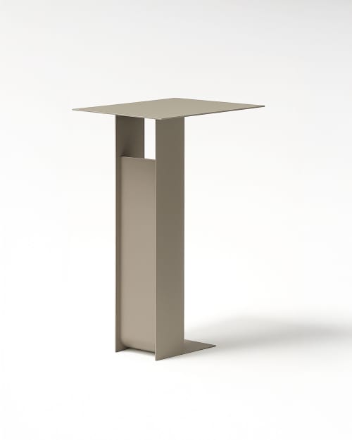 Span Side Table, Handmade Metal, Minimal and Modern Look | Tables by Flek Design. Item composed of steel in minimalism or modern style