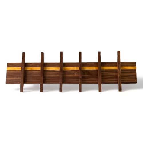 Modern Walnut Coat rack Shelf