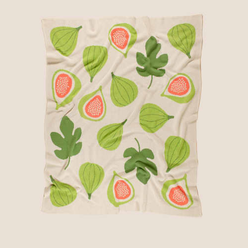 Fig Throw Blanket | Linens & Bedding by Superstitchous. Item composed of fabric in contemporary or eclectic & maximalism style