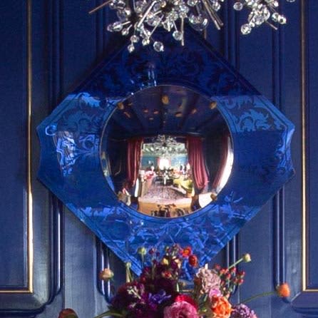 American Art Deco Bull's-Eye Mirror | Decorative Objects by Jonathan Rachman Design | SF Decorator Showcase 2019 in San Francisco. Item made of glass