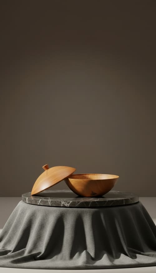 Lidded Pearwood Vessel | Hand-Turned Artisan Masterpiece | Decorative Bowl in Decorative Objects by Holzkunst Samuel Meisinger. Item made of wood works with minimalism & modern style