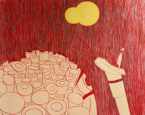 esrevinu travelers: Double Sun | Drawings by Elvira Dayel. Item made of paper