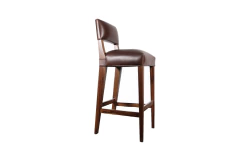 Bruno Stool from Costantini in Argentine Rosewood and Leathe | Bar Stool in Chairs by Costantini Design. Item composed of wood in contemporary or modern style
