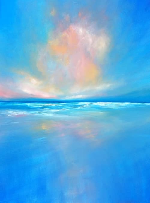 Reflected | Oil And Acrylic Painting in Paintings by Joanne Parent Art | Portland Art Gallery in Portland. Item made of synthetic