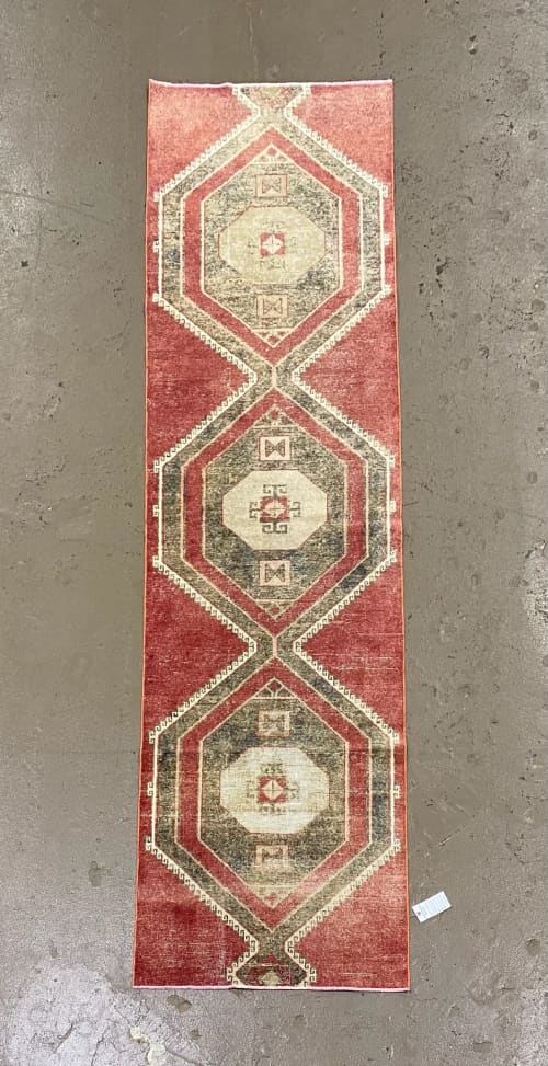 Vintage Turkish Rug Pair  | 2.10 x 10.5 | Area Rug in Rugs by Wool and Rug. Item made of wool works with boho & country & farmhouse style