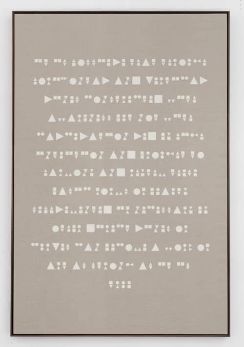Untitled, Negative (white) Acrylic on Linen 72 x 48 in | Oil And Acrylic Painting in Paintings by Stein Studio. Item made of linen works with minimalism & scandinavian style