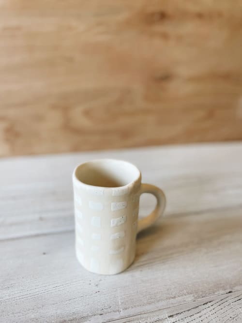 Checkered Mug | Drinkware by Bridget Dorr. Item made of stoneware