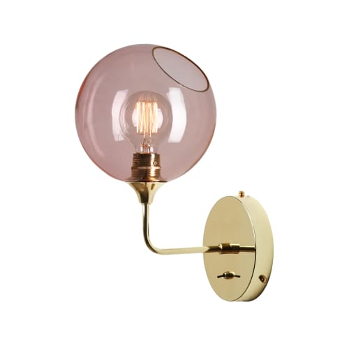 Ballroom The Wall Light Short | Sconces by Marie Burgos Design and Collection. Item made of brass with glass