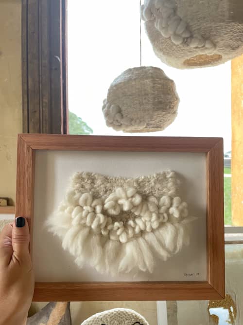 Origen VII | Wall Sculpture in Wall Hangings by Trama by Ana Grajales. Item composed of wood & wool compatible with minimalism style