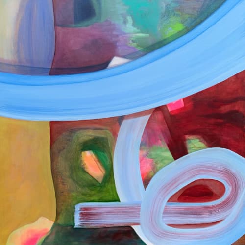 Coast | Oil And Acrylic Painting in Paintings by Kim Powell Art. Item composed of canvas and synthetic in contemporary or modern style