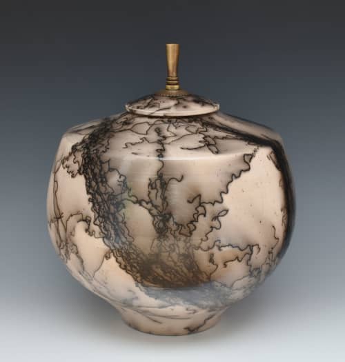 Stoneware vessel urn sculpture HH418 | Vase in Vases & Vessels by Ron Mello Studio Art