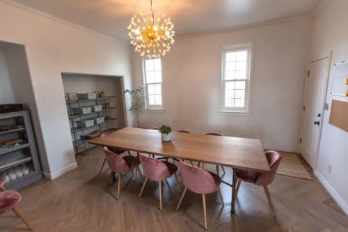 White Oak Conference Table | Tables by Dust & Spark. Item composed of oak wood & metal