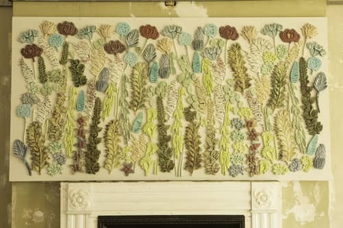 Botanical Structures II | Wall Sculpture in Wall Hangings by Kay Aplin. Item made of ceramic