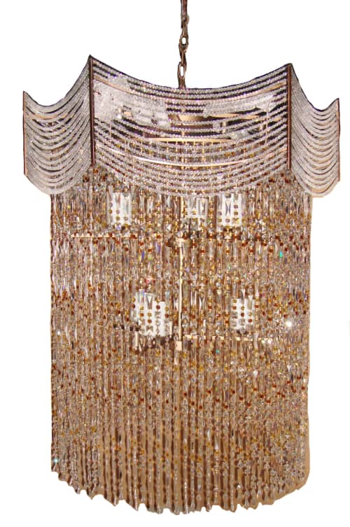 Crystal Chandelier | Chandeliers by Custom Lighting by Prestige Chandelier. Item composed of glass