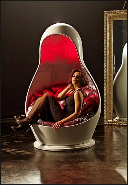 Matreshka Light Chair | Accent Chair in Chairs by Slokoski | Slokoski Studio in Sofia. Item made of glass & synthetic