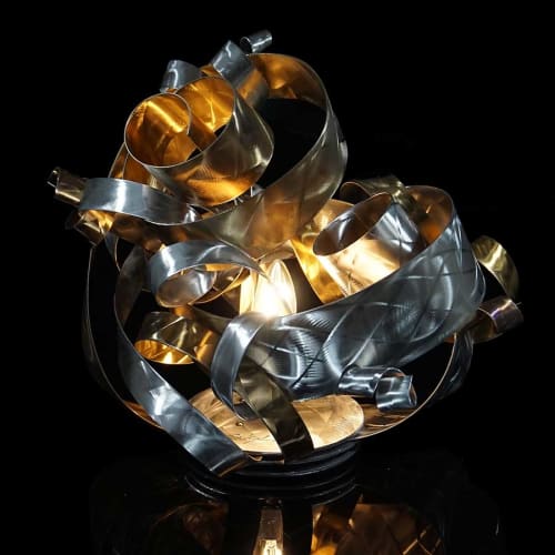 Tabletop Light Sculpture GL-AA11 | Table Lamp in Lamps by Gus Lina Art. Item made of steel