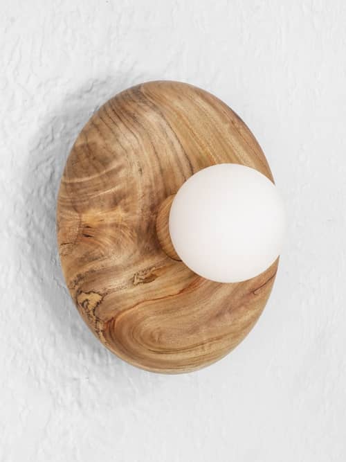 Dimple Sconce | Sconces by Jib Projects. Item made of wood & glass compatible with minimalism and contemporary style