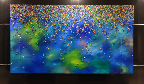"Gravity" 60x108" Original Oil on Canvas | Oil And Acrylic Painting in Paintings by Melissa Ellis Art | 8222 Douglas Ave in Dallas. Item composed of canvas & synthetic