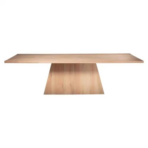 Brutalist All Natural Solid Red Oak Dining Table | Tables by NO AGE FURNITURE STUDIO. Item composed of oak wood