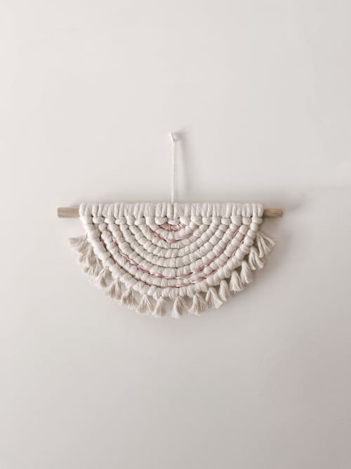 SEMI CIRCLE MACRAME | Macrame Wall Hanging in Wall Hangings by WOOL & PINE by Jessie. Item made of cotton