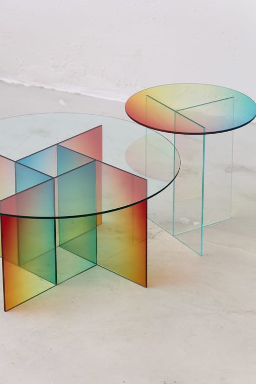 Cosmos Mini Coffee Table | Side Table in Tables by STUDIO MONSOLEIL. Item made of glass compatible with modern style