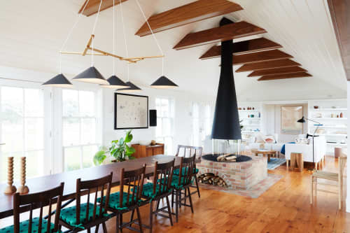 Emily Group of Five Pendant Light | Chandeliers by MOSS Objects. Item composed of oak wood and steel in contemporary or modern style