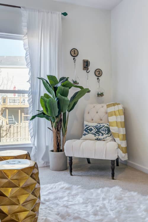 Chair | Club Chair in Chairs by Nisha Tailor Interior Design` | Private Residence, Clayton in St. Louis. Item composed of wood and fabric