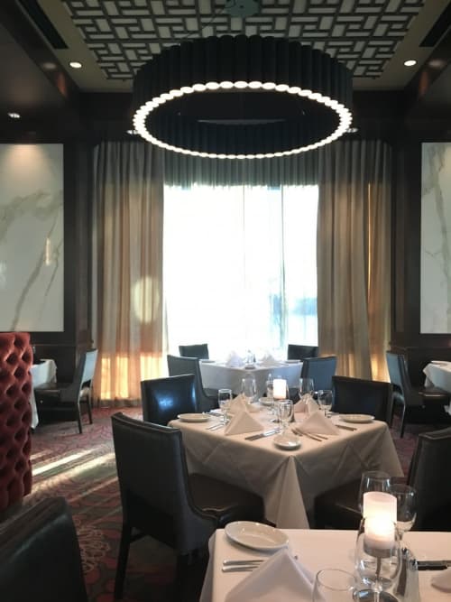 Custom Pendant by ILEX Architectural Lighting at Ruth's Chris Steak