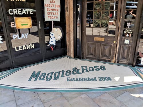 Maggie & Rose Entrance Mosaic | Public Mosaics by Paul Siggins - The Mosaic Studio | Maggie & Rose Kensington Family Club & Nursery in London. Item composed of ceramic