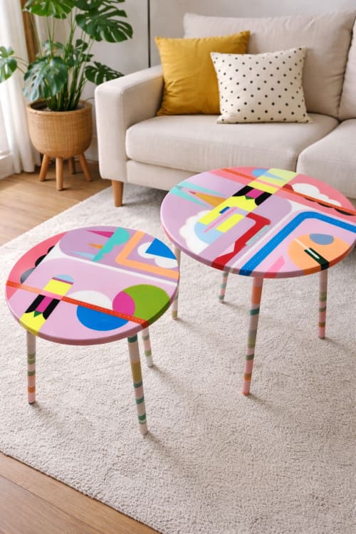 Entryway Bedside Resin Side Tables | Tables by Epoxy Coffee Table Shop. Item composed of wood compatible with boho and contemporary style