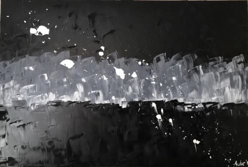 White night | Oil And Acrylic Painting in Paintings by Hugo Auler Jr. Art | ARTLIFE GALLERY in El Segundo. Item composed of canvas
