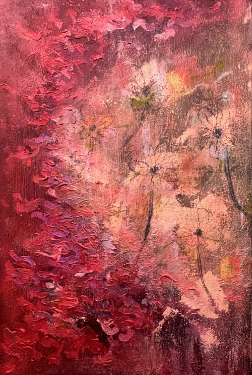 'Flowers' | Paintings by Christina Twomey Art + Design. Item composed of canvas in minimalism or contemporary style