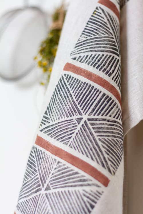 Nazca Linen Napkins (Set of 2) | Linens & Bedding by For Reasons Unknown | For Reasons Unknown Creative Studio in The Bronx. Item composed of linen